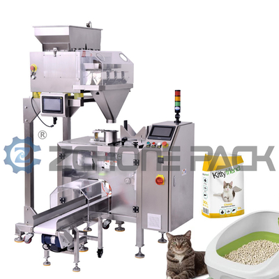 A packaging machine that improves the efficiency and quality of cat litter packaging