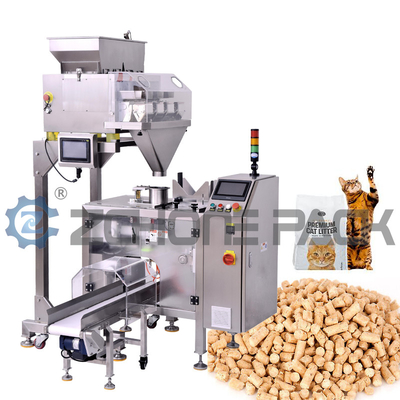 A packaging machine that improves the efficiency and quality of cat litter packaging