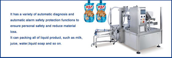 Eight-station rotary liquid packaging machine prefabricated bag 304/316 stainless steel