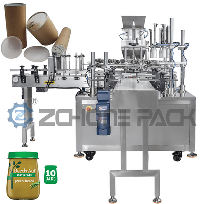 Granule Solid Canned Candy Filling Machine Production Line Bottle Cutting Machine Labeling Machine