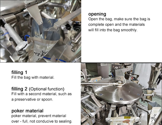 Eight-Station Prefabricated Bag Liquid Packaging Machine Liquid Paste Viscous Fluidity Material Liquid Pumps