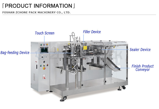 Sachet Type Shaped Bag Material Packaging Machine Horizontal Premade Bag Granule Solid Food Packaging Machine