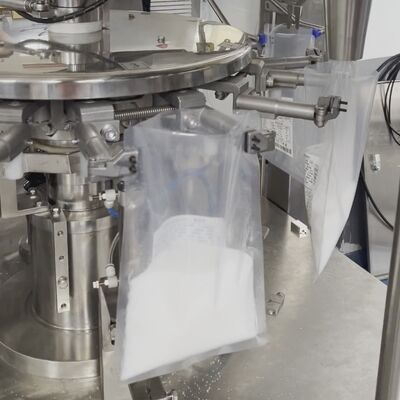 Rotary Premade Pouch Packing Machine with 4-Head Weigher for Sugar Salt Coffee Granules Snacks Auto Weighing Sealing