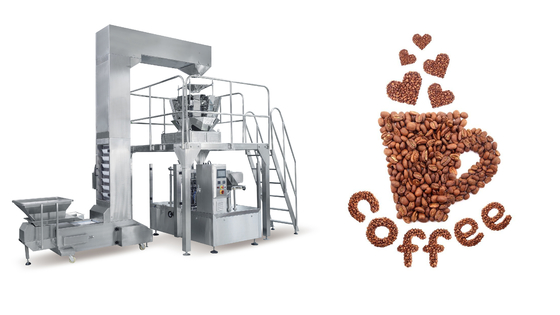 Automatic Coffee Bean Packing Machine Multifunctional Granular Stand Up Pouches