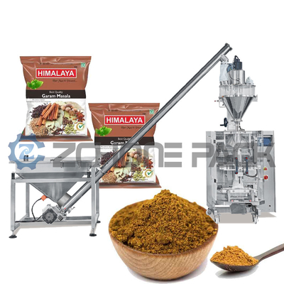 Masala Powder Packing Machine Vertical FFS Packaging Snack Roll Film Bag Feeding Machine