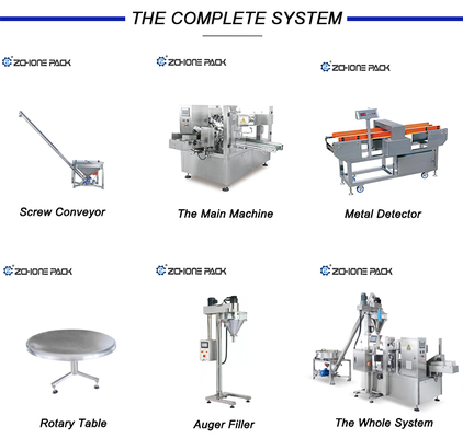 Activated Carbon Powder Packaging Machine Premade Bag Self-supporting BagOpen ZipperAutomatic Dust Removal