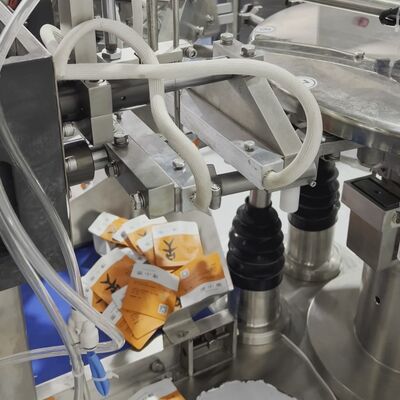 Automatic Premade Pouch Packing Machine With Rotary Feeding Device Nitrogen Flushing for Tea Cake Pu Er Tea Brick Packaging