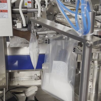 Rotary Premade Pouch Packing Machine with 4-Head Weigher for Sugar Salt Coffee Granules Snacks Auto Weighing Sealing